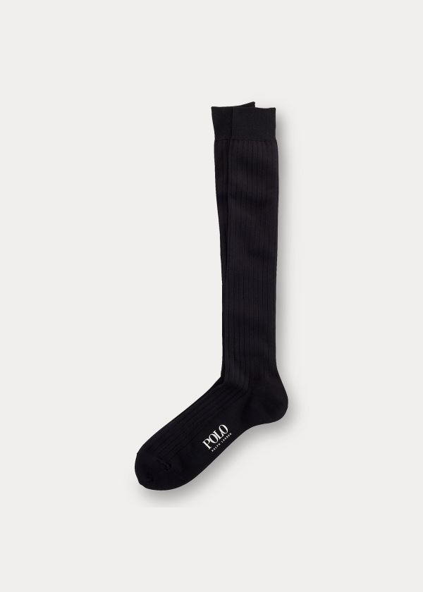 Men's Polo Ralph Lauren Solid Rib Over the Calf Socks | 495837WVZ